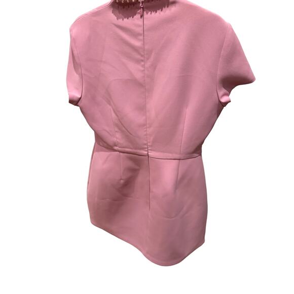 Nadine Merabi Simone Pink Pearl Mini Dress - US Size 12 - Picture 8 of 8